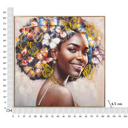 PEINTURE SUR TOILE AVEC CHÂSSIS TARA -A- CM 82X4,5X82
