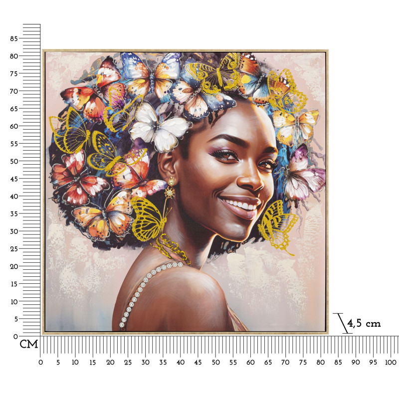 PEINTURE SUR TOILE AVEC CHÂSSIS TARA -A- CM 82X4,5X82