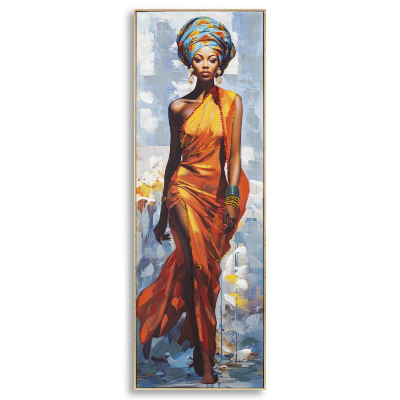 PEINTURE SUR TOILE AVEC CADRE DAPHNE -B- CM 52X4,5X152