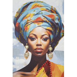 PEINTURE SUR TOILE AVEC CADRE DAPHNE -B- CM 52X4,5X152