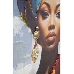 PEINTURE SUR TOILE AVEC CADRE DAPHNE -B- CM 52X4,5X152