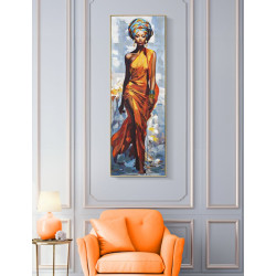 PEINTURE SUR TOILE AVEC CADRE DAPHNE -B- CM 52X4,5X152