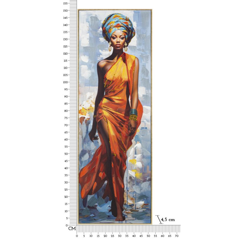 PEINTURE SUR TOILE AVEC CADRE DAPHNE -B- CM 52X4,5X152