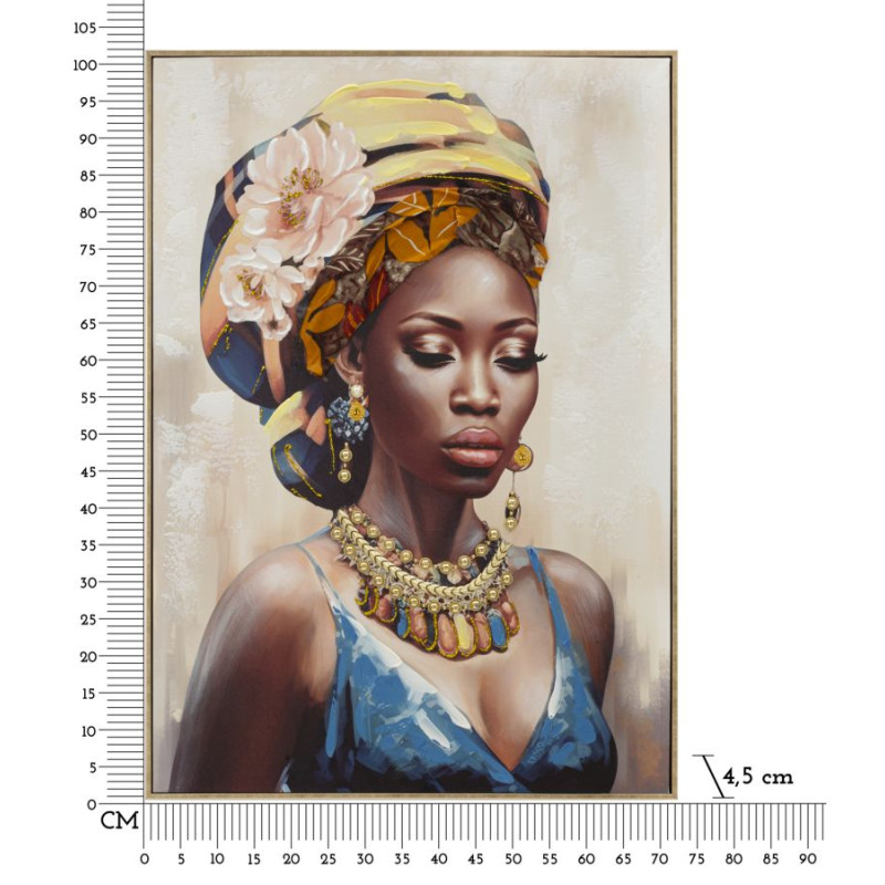 PEINTURE SUR TOILE AVEC CADRE AYDA -A- CM 72X4,5X102