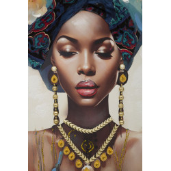 PEINTURE SUR TOILE AVEC CADRE AYDA -B- CM 72X4,5X102