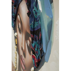 PEINTURE SUR TOILE AVEC CADRE AYDA -B- CM 72X4,5X102