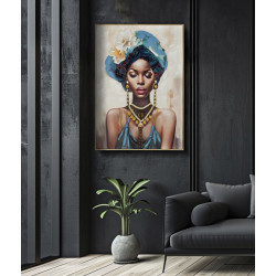 PEINTURE SUR TOILE AVEC CADRE AYDA -B- CM 72X4,5X102