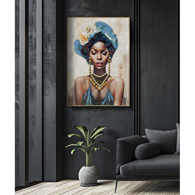 PEINTURE SUR TOILE AVEC CADRE AYDA -B- CM 72X4,5X102