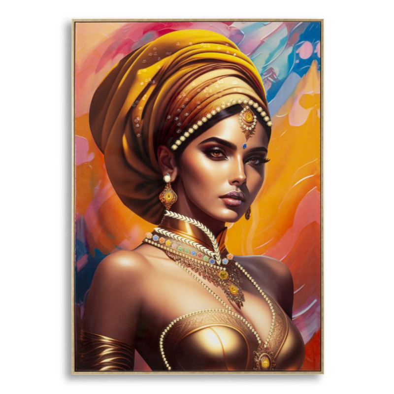 PEINTURE SUR TOILE AVEC CADRE SAMIRA -A- CM 72X4,5X102