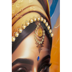 PEINTURE SUR TOILE AVEC CADRE SAMIRA -A- CM 72X4,5X102
