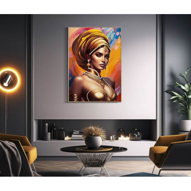 PEINTURE SUR TOILE AVEC CADRE SAMIRA -A- CM 72X4,5X102
