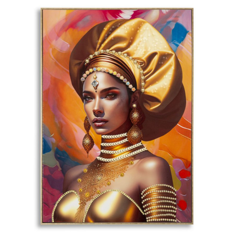 PEINTURE SUR TOILE AVEC CADRE SAMIRA -B- CM 72X4,5X102