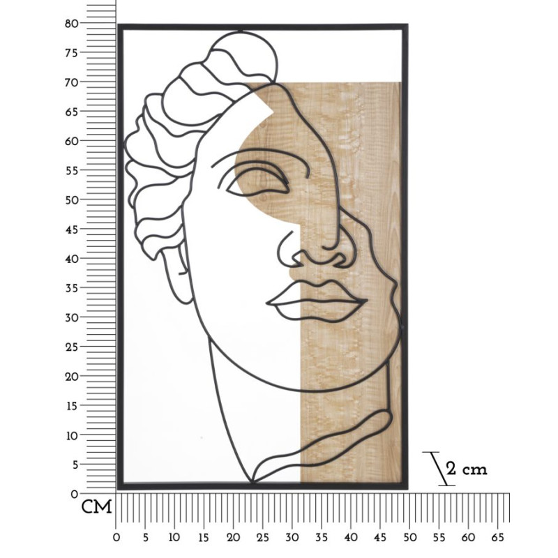 PANNEAU MURAL DAVID -A- CM 50X2X80