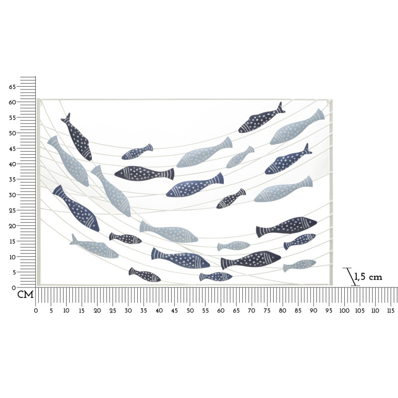 PANNEAU MURAL POISSON CM 96,5X1,5X61