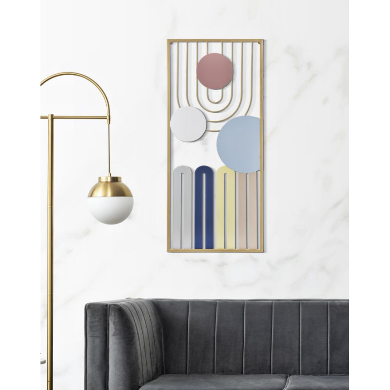 PANNEAU MURAL COLORÉ -A- CM 37X2X84