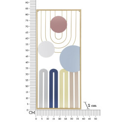 PANNEAU MURAL COLORÉ -A- CM 37X2X84