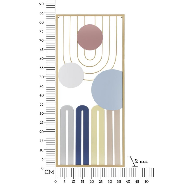 PANNEAU MURAL COLORÉ -A- CM 37X2X84