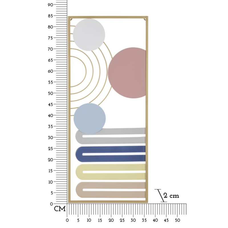 PANNEAU MURAL COLORÉ -B- CM 37,5X2X84
