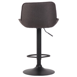 Tabouret de bar Lentini en tissu gris foncé