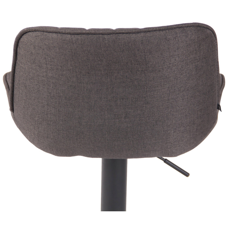Tabouret de bar Lentini en tissu gris foncé