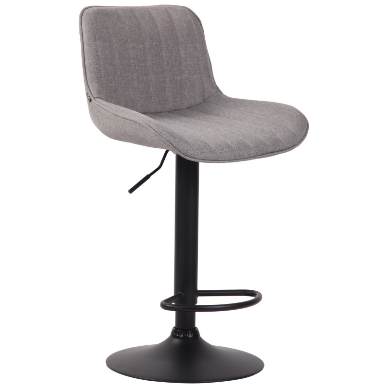 Tabouret de bar Lentini en tissu gris