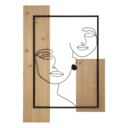 PANNEAU MURAL FACES FER ET...
