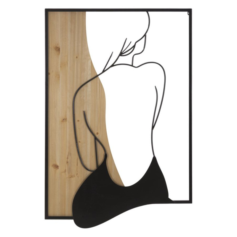 PANNEAU MURAL BEAUTY FER ET BOIS 60X2X90