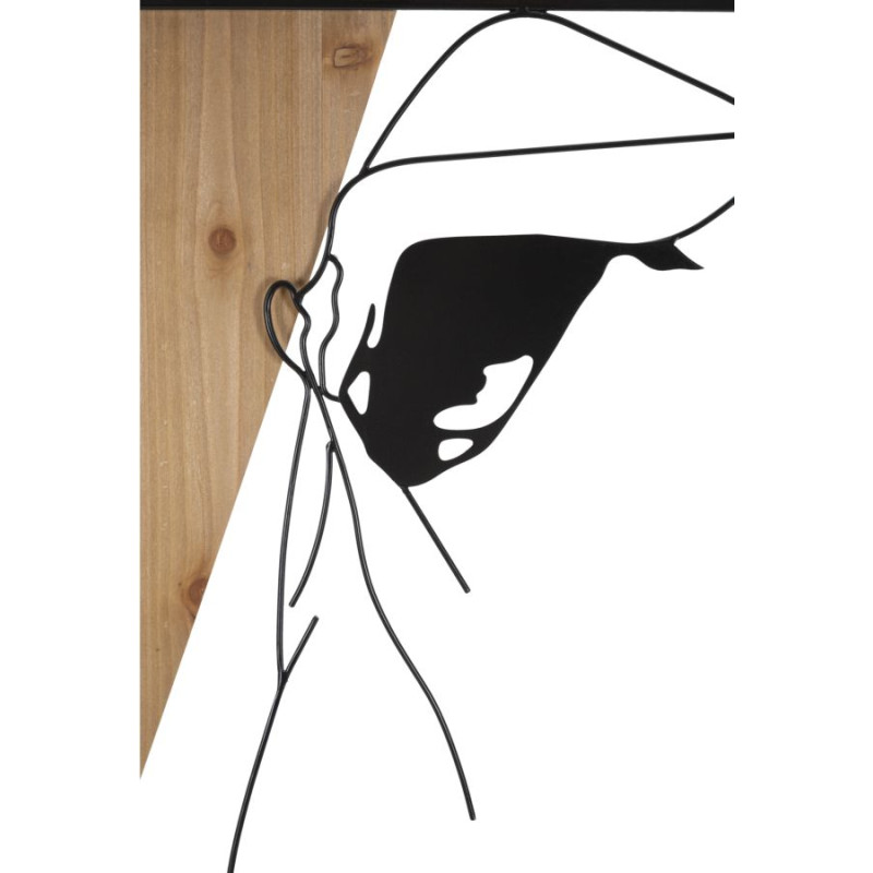 PANNEAU MURAL BANDE -B- FER ET BOIS CM 50X2X90