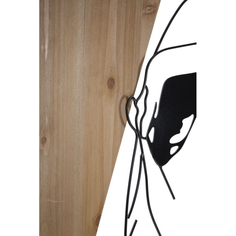 PANNEAU MURAL BANDE -B- FER ET BOIS CM 50X2X90