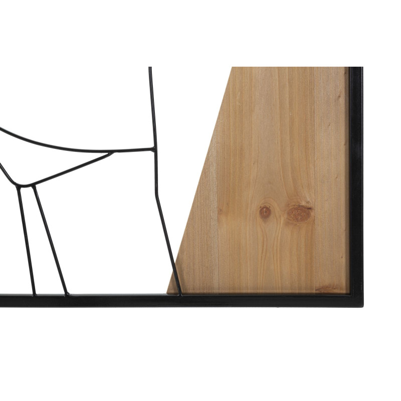 PANNEAU MURAL BANDE -B- FER ET BOIS CM 50X2X90