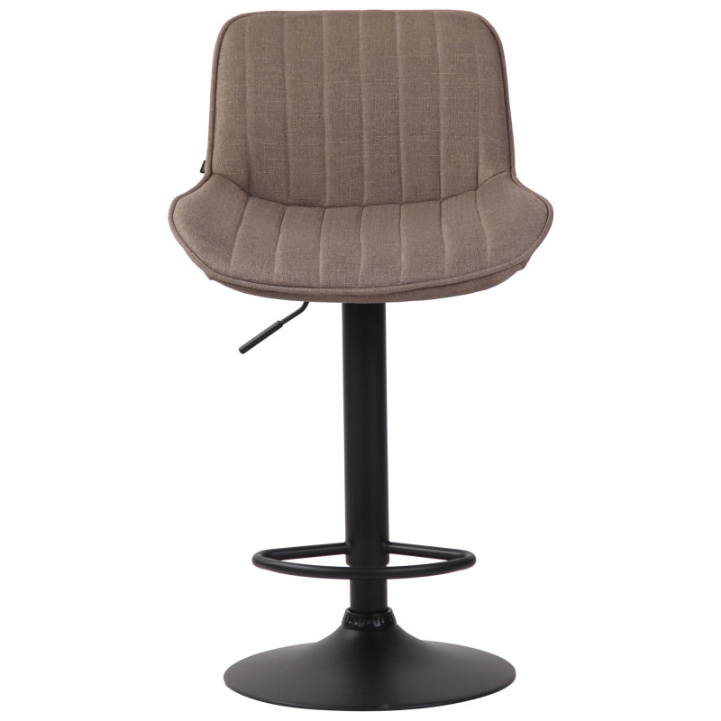 Tabouret de bar Lentini en tissu taupe
