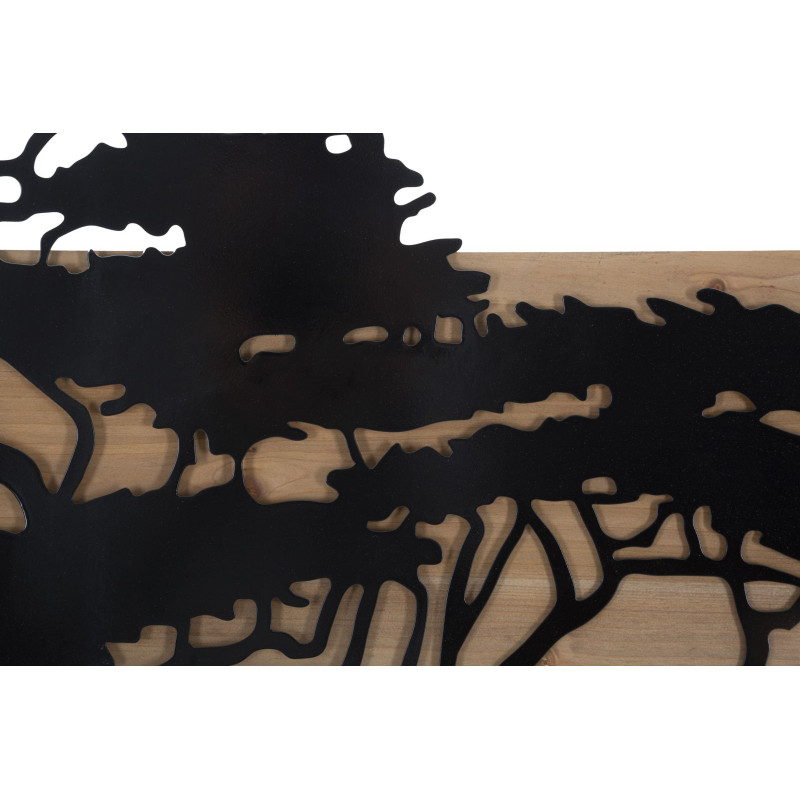 ENSEMBLE DE PANNEAUX MURAUX EN FER ET BOIS LAGOS 3 PIÈCES CM 204X2X80 (72X2X80-60X2X80)