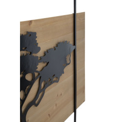 ENSEMBLE DE PANNEAUX MURAUX EN FER ET BOIS LAGOS 3 PIÈCES CM 204X2X80 (72X2X80-60X2X80)