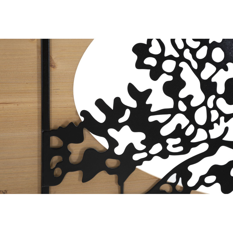 PANNEAU MURAL ARBRE FER ET BOIS ENSEMBLE 3PCS CM 176X2X90 (63X2X90-50X2X90)