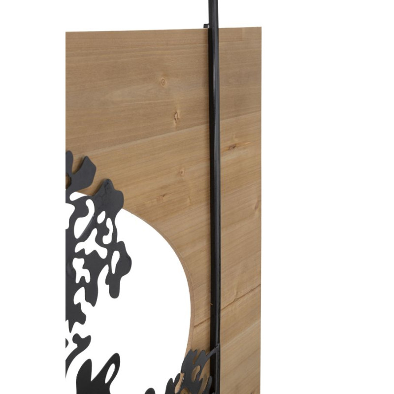 PANNEAU MURAL ARBRE FER ET BOIS ENSEMBLE 3PCS CM 176X2X90 (63X2X90-50X2X90)