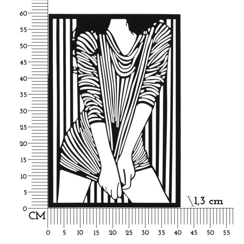 PANNEAU MURAL À LA MODE CM 40X1,3X60