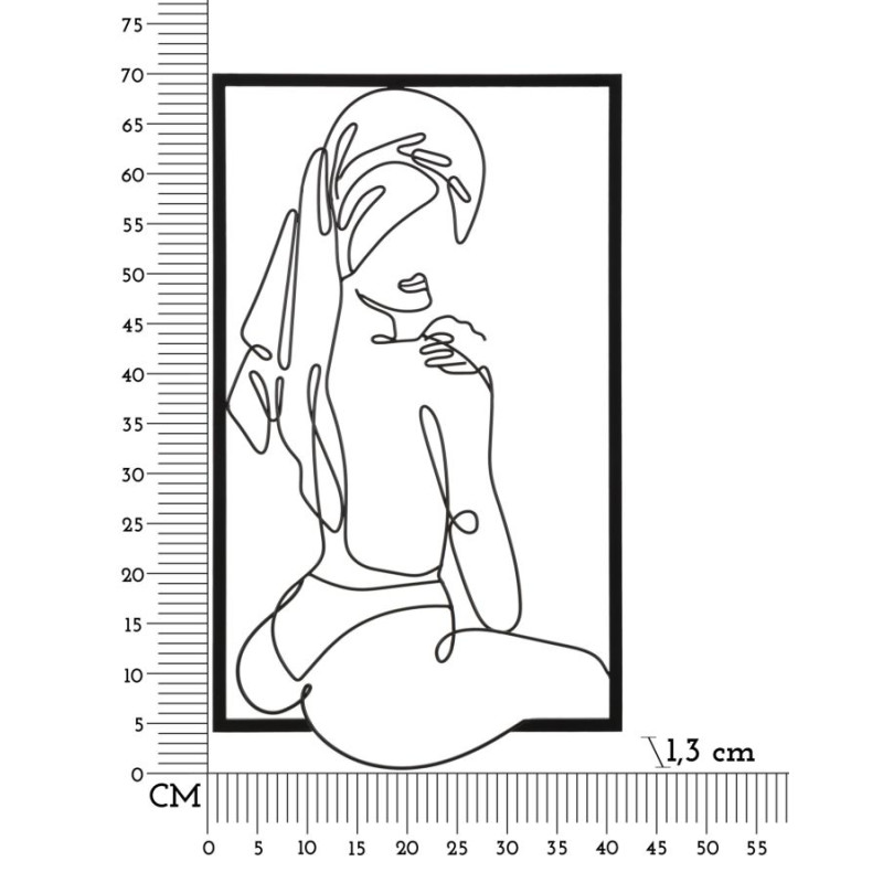 PANNEAU MURAL PORTE-SERVIETTES CM 40X1,3X70