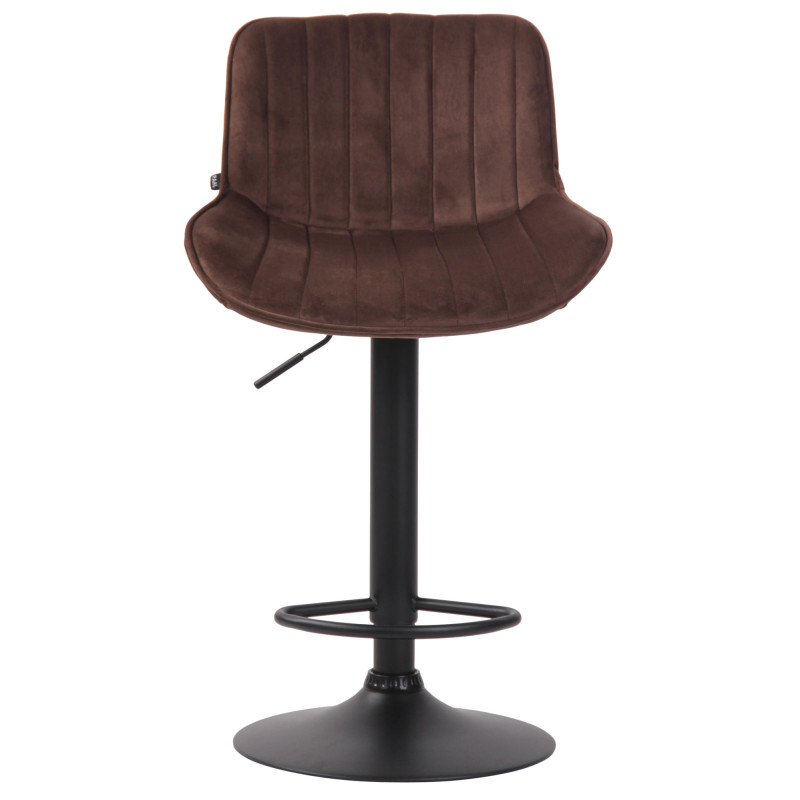 Tabouret de bar Lentini en velours brun