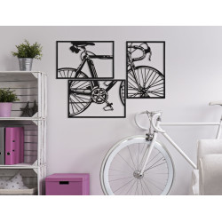 ENSEMBLE DE PANNEAUX MURAUX POUR VÉLOS 3 PIÈCES CM 40X1,3X60 (PIÈCE UNIQUE)