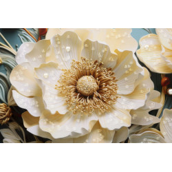 PEINTURE SUR TOILE LAQUÉE NARCY -N- AVEC CADRE CM 82X4X82