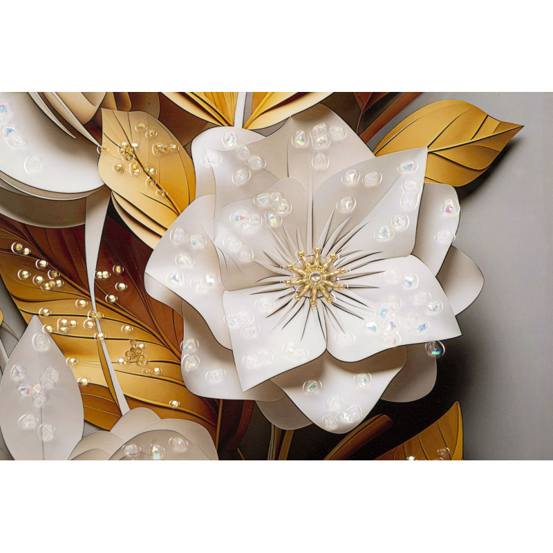 PEINTURE SUR TOILE LAQUÉE FLORA AVEC CADRE CM 42X3,5X62