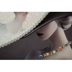 PEINTURE SUR TOILE LAQUÉE WIEN HAT -B- AVEC CADRE CM 62X4X92
