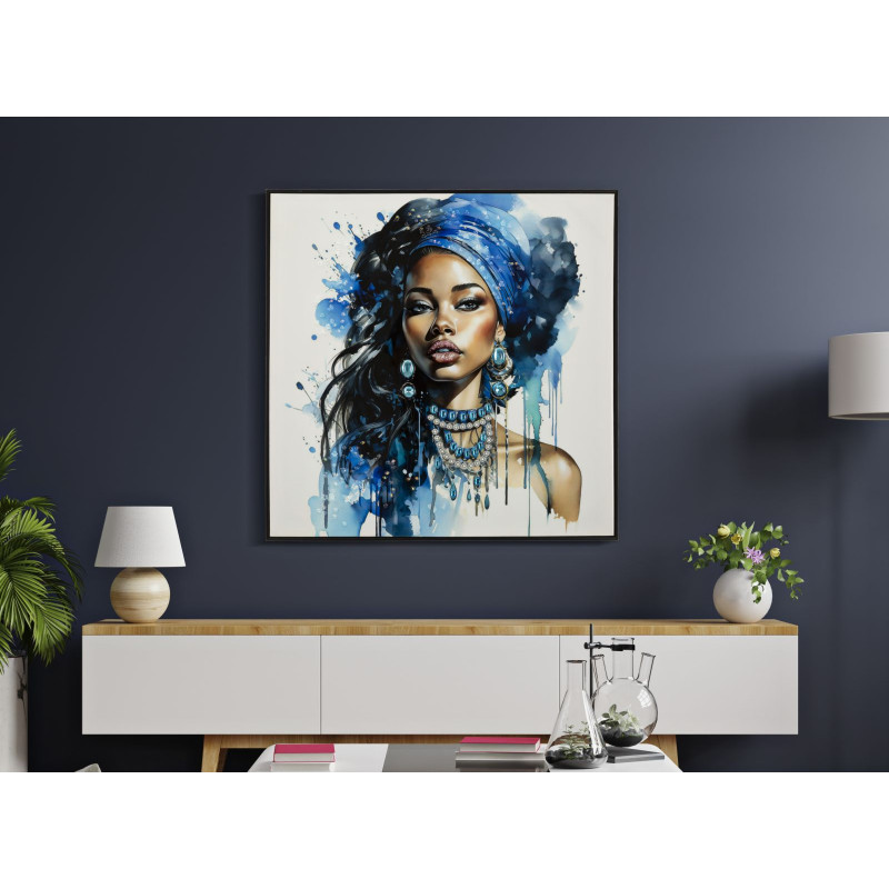 PEINTURE SUR TOILE LAQUÉE ALTEA -A- AVEC CADRE CM 82X4X82