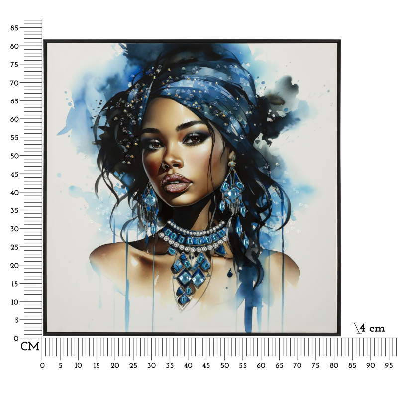 PEINTURE SUR TOILE LAQUÉE ALTEA -B- AVEC CADRE CM 82X4X82