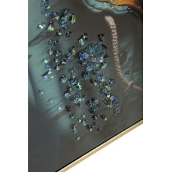 PEINTURE SUR TOILE LAQUÉE BAD BULLY -N- AVEC CADRE CM 42,5X2,8X82,5