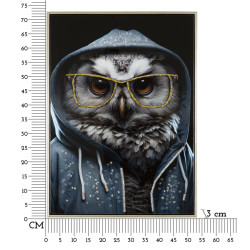 PEINTURE SUR TOILE LAQUÉE EDVY AVEC CADRE CM 53X3X73
