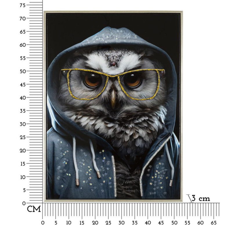 PEINTURE SUR TOILE LAQUÉE EDVY AVEC CADRE CM 53X3X73