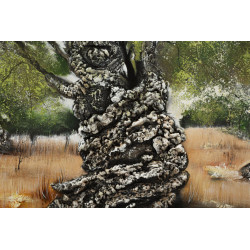 PEINTURE SUR TOILE OLIVE -A- CM 120X3,8X80