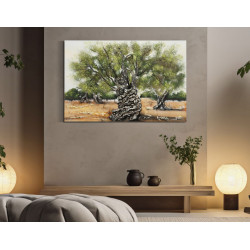 PEINTURE SUR TOILE OLIVE -A- CM 120X3,8X80