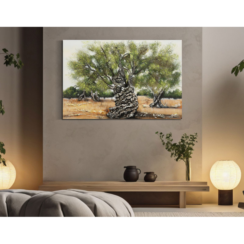PEINTURE SUR TOILE OLIVE -A- CM 120X3,8X80